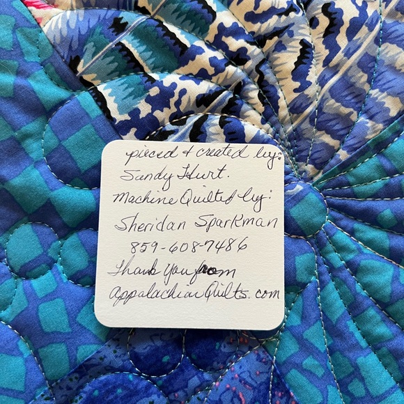 Handmade Appalachian Quilt Queen Size Reversible Boho - Picture 6 of 11